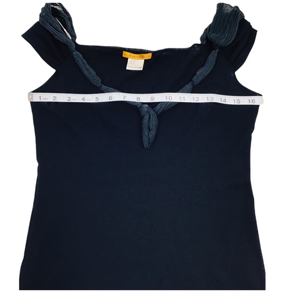 D. Exterior - Italian Made Sleeveless Top with Twisted Raffia Neckline - XL - Picture 6 of 13